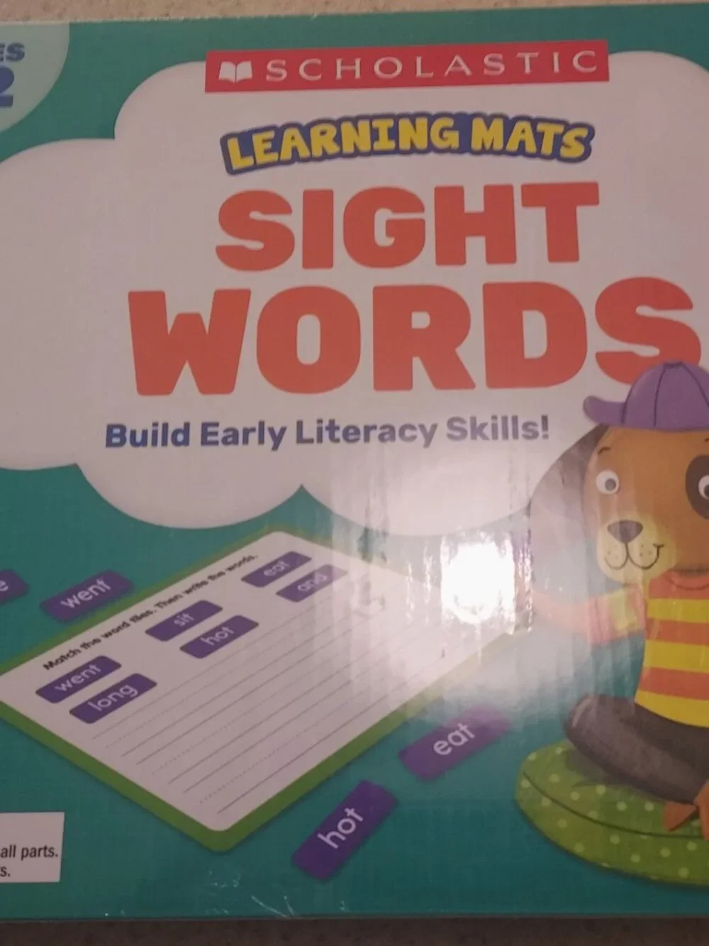 Scholastic Learning Mats Sight Words Build Early Literacy Skills Id and WriteNEW